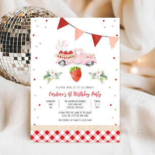 Invitation pour le 1er anniversaire de Strawberry