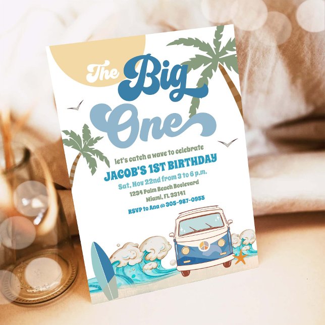 Invitation pour le 1er anniversaire de Surf Van Be (Créateur téléchargé)
