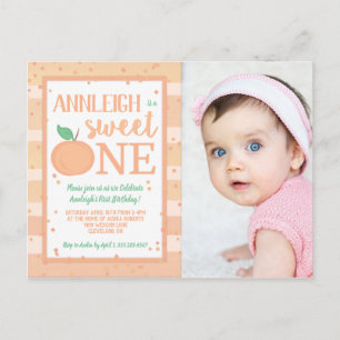 Invitation pour le 1er anniversaire de Sweet One P