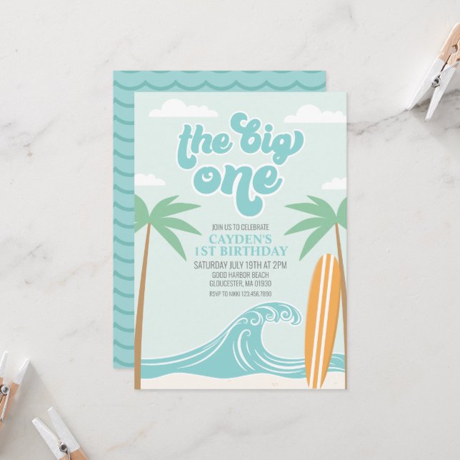 Invitation pour le 1er anniversaire de The Big One (Devant/Arrière en situation)