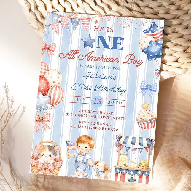 Invitation pour le 1er anniversaire de tout un gar (Créateur téléchargé)