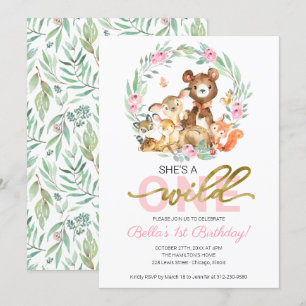 Invitation pour le 1er anniversaire de Wild One An