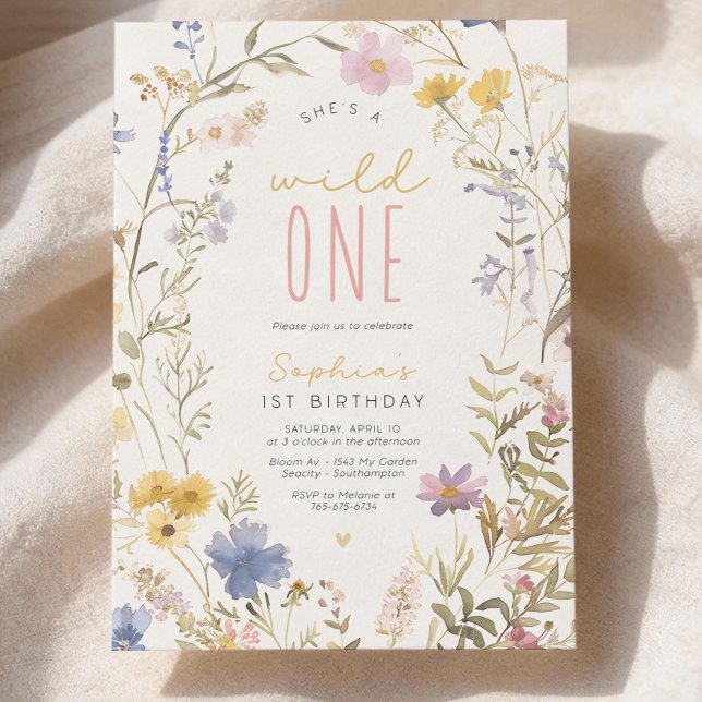 Invitation pour le 1er anniversaire de Wild One, m (Créateur téléchargé)
