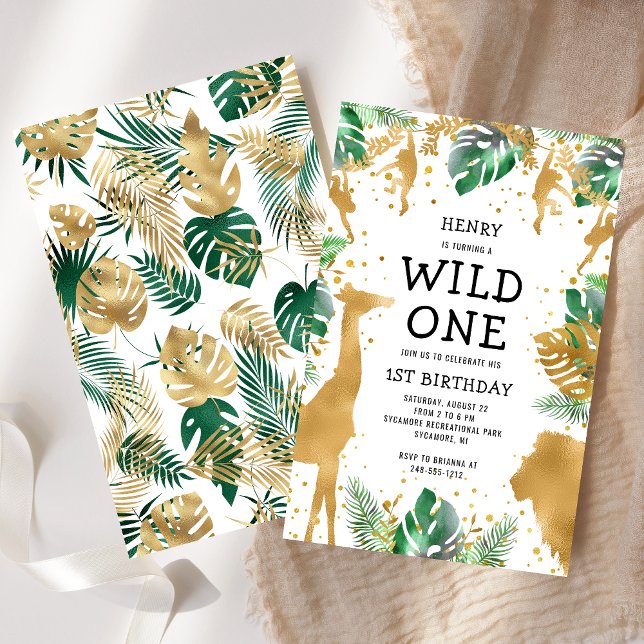 Invitation pour le 1er anniversaire de Wild One su (Créateur téléchargé)