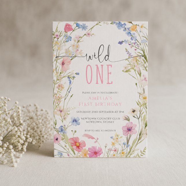 Invitation pour le 1er anniversaire de Wild One Wi (Créateur téléchargé)