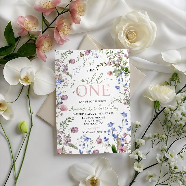 Invitation pour le 1er anniversaire de Wild One Wi (Créateur téléchargé)