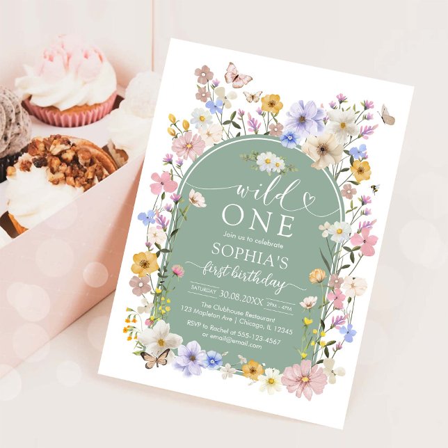Invitation pour le 1er anniversaire de Wild One Wi (Créateur téléchargé)