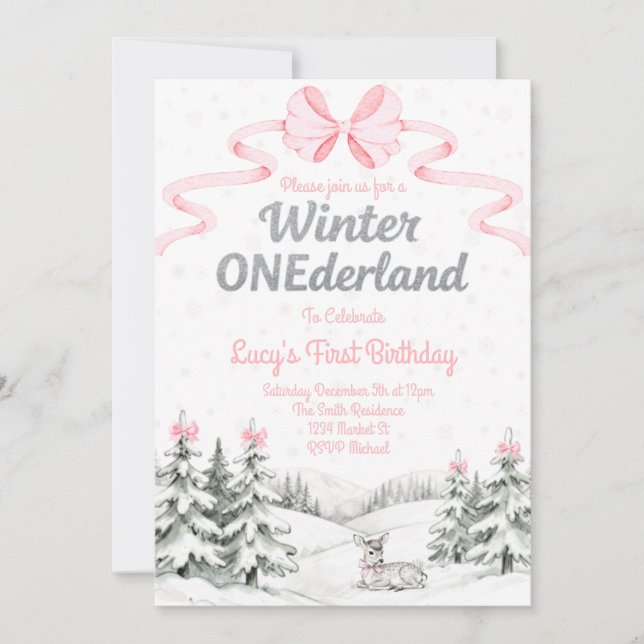 Invitation pour le 1er anniversaire de Winter Oned (Devant)