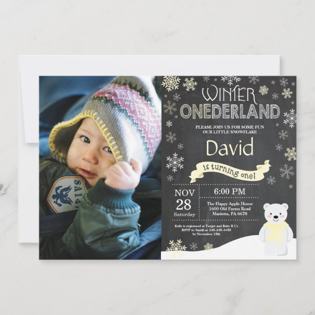 Invitation pour le 1er anniversaire de Winter Oned (Devant)