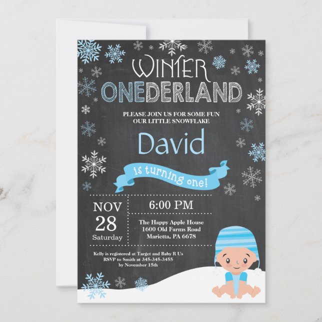 Invitation pour le 1er anniversaire de Winter Oned (Devant)