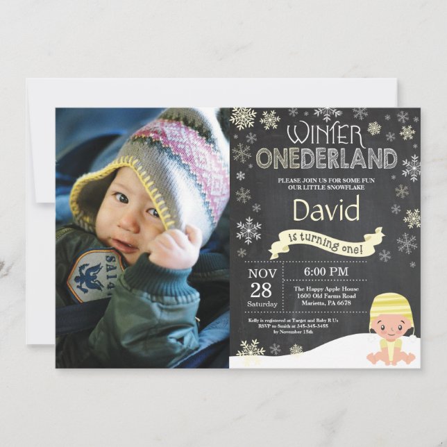 Invitation pour le 1er anniversaire de Winter Oned (Devant)