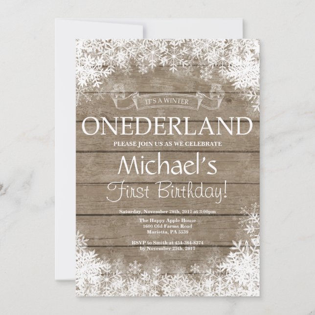 Invitation pour le 1er anniversaire de Winter Oned (Devant)
