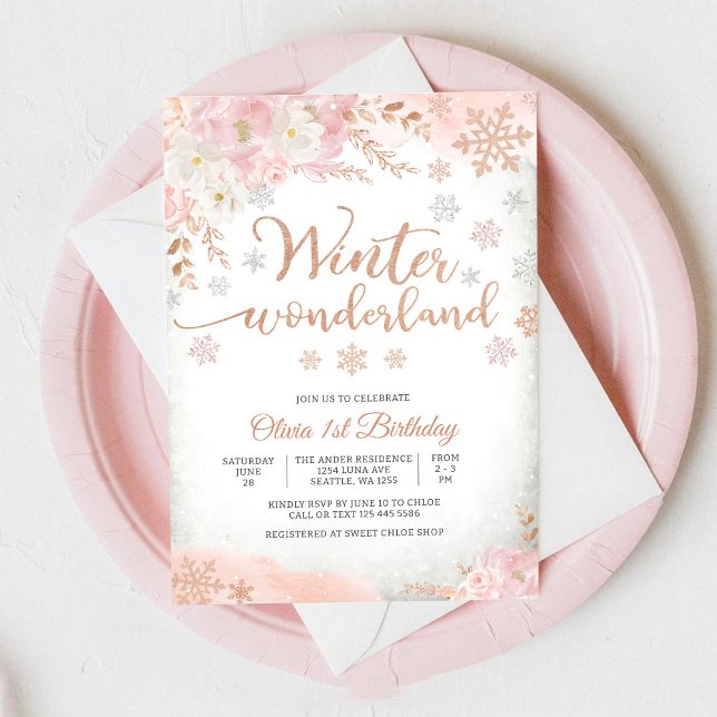 Invitation pour le 1er Anniversaire de Winter Wond (Créateur téléchargé)