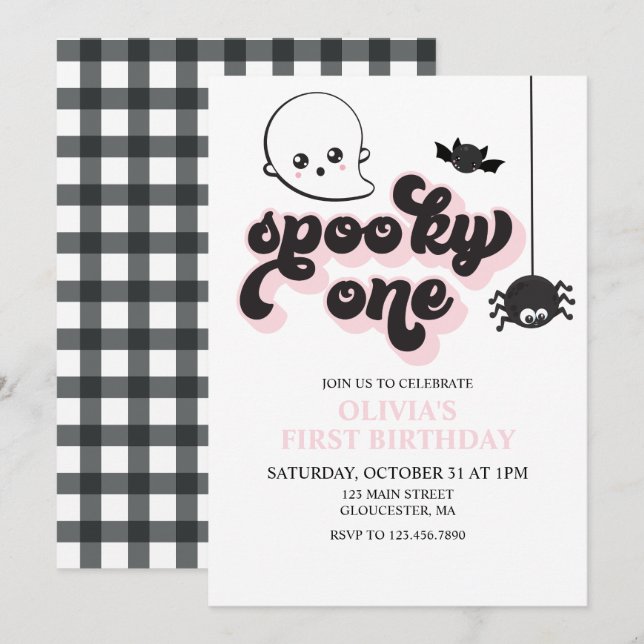 Invitation pour le 1er anniversaire d'Halloween Sp (Devant / Derrière)