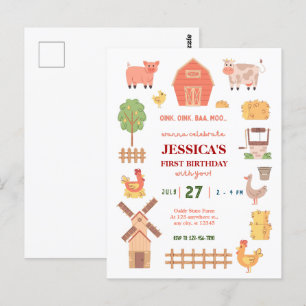 Invitation pour le 1er anniversaire d'un animal de