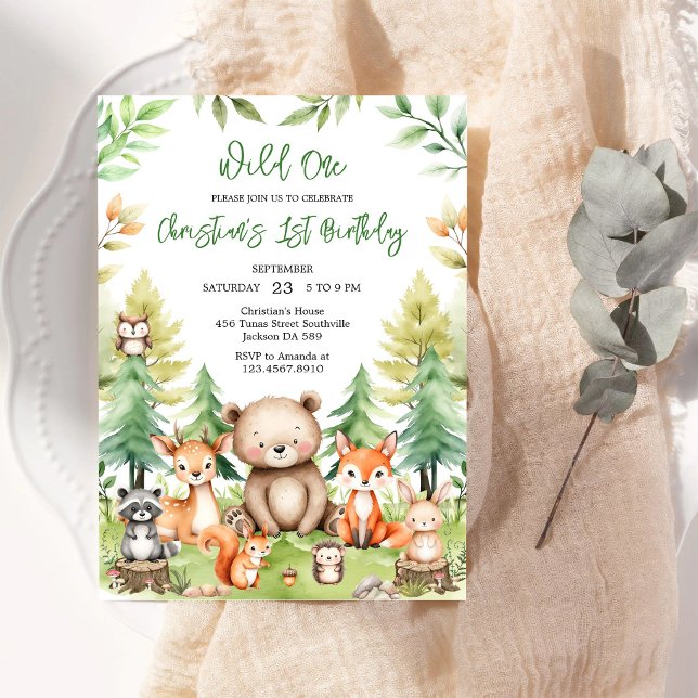 Invitation pour le 1er anniversaire d'un animal sa (Créateur téléchargé)