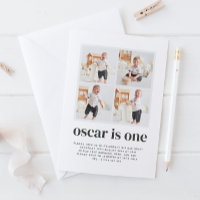 Invitation pour le 1er anniversaire d'un garçon en