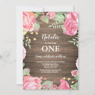 Invitation pour le 1er anniversaire d'une fille su
