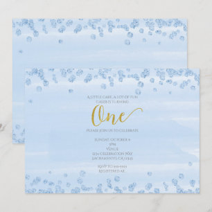 Invitation pour le 1er anniversaire Light Blue & G