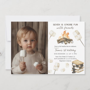Invitation pour le 1er anniversaire S'more Fun Cam