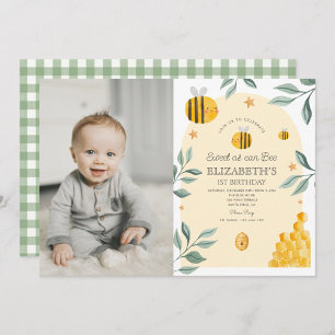 Invitation pour le 1er anniversaire Sweet as can b