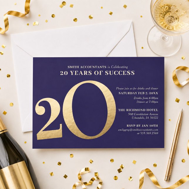 Invitation pour le 20e anniversaire de l'entrepris (Créateur téléchargé)