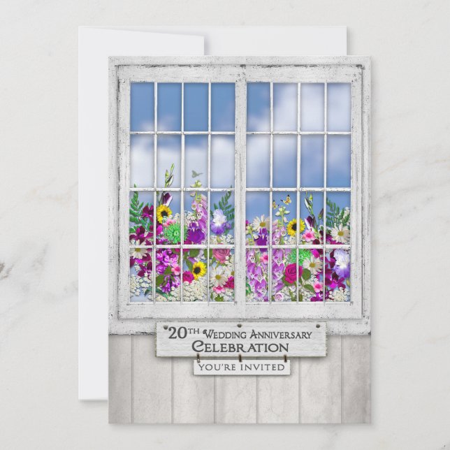 Invitation pour le 20e anniversaire de mariage, fe (Devant)