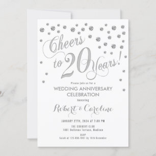 Invitation pour le 20e anniversaire du Mariage - B