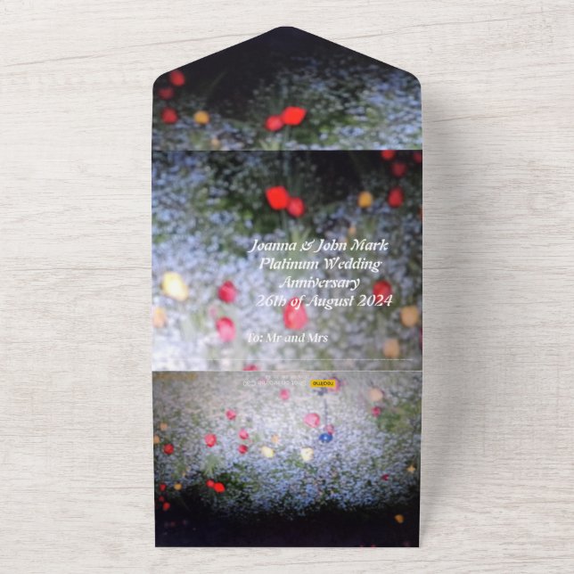 invitation pour le 20e anniversaire du mariage pla (Dehors)