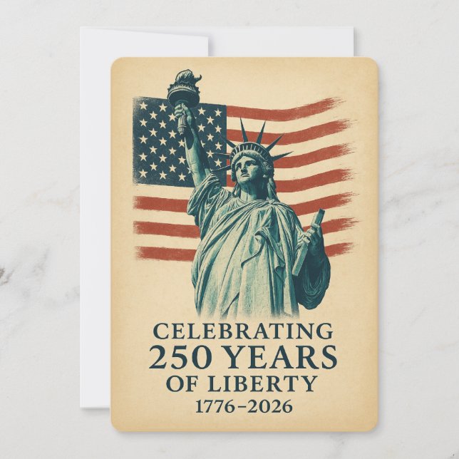 Invitation pour le 250e anniversaire de la liberté (Devant)