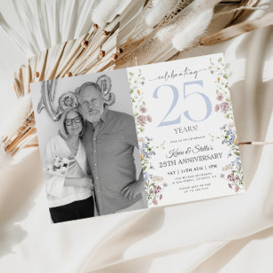 Invitation pour le 25e anniversaire avec photo de
