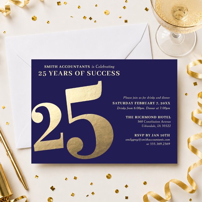 Invitation pour le 25e anniversaire de l'entrepris (Créateur téléchargé)