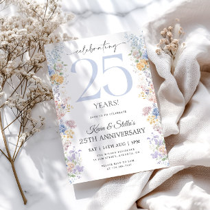 Invitation pour le 25e anniversaire de mariage ave
