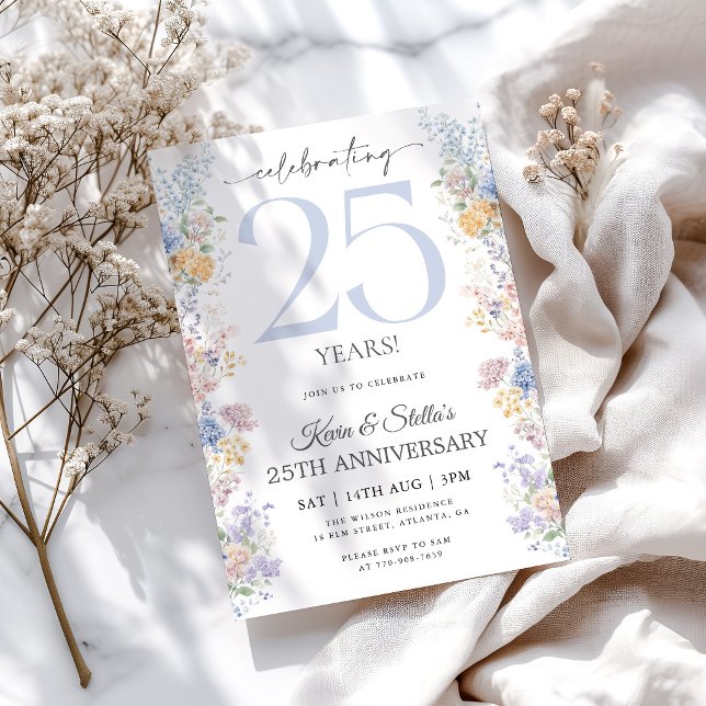 Invitation pour le 25e anniversaire de mariage ave (Créateur téléchargé)
