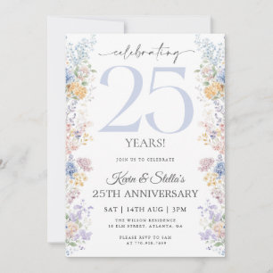 Invitation pour le 25e anniversaire de mariage ave