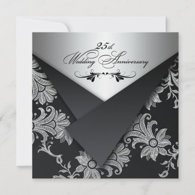 Invitation pour le 25e anniversaire de mariage de  (Devant)