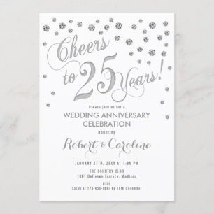 Invitation pour le 25e anniversaire du Mariage - B
