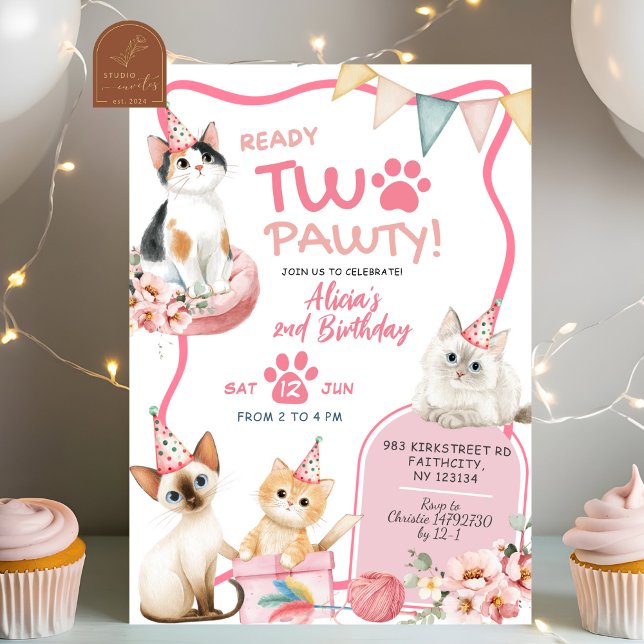Invitation pour le 2e anniversaire de Pink Cat Rea (Créateur téléchargé)