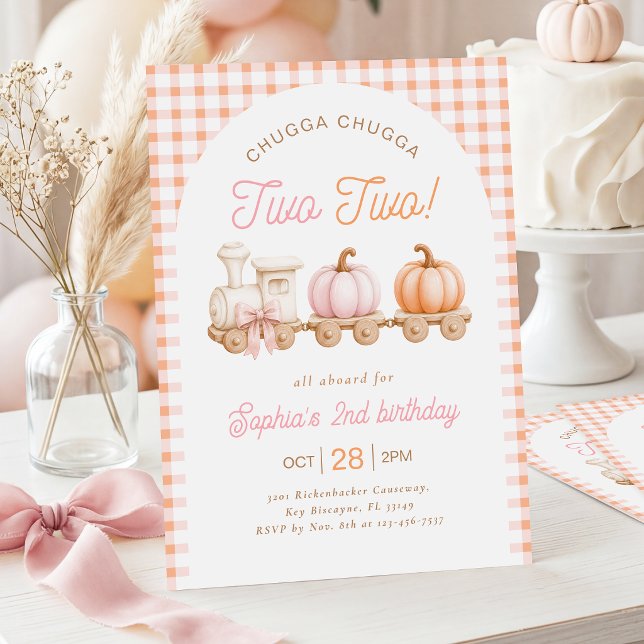 Invitation pour le 2e anniversaire de Pumpkin Trai (Créateur téléchargé)