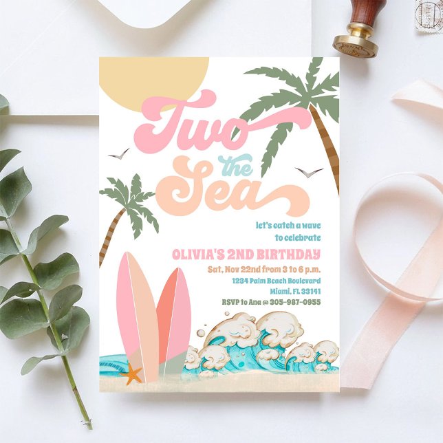 Invitation pour le 2ème anniversaire de Beach Wave (Créateur téléchargé)