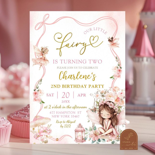 Invitation pour le 2ème anniversaire de la fée (Créateur téléchargé)