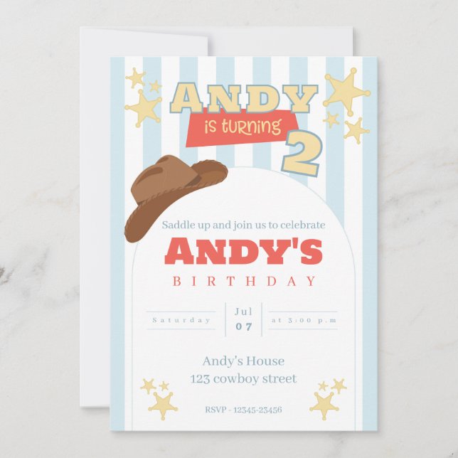 Invitation pour le 2ème anniversaire de Little Cow (Devant)