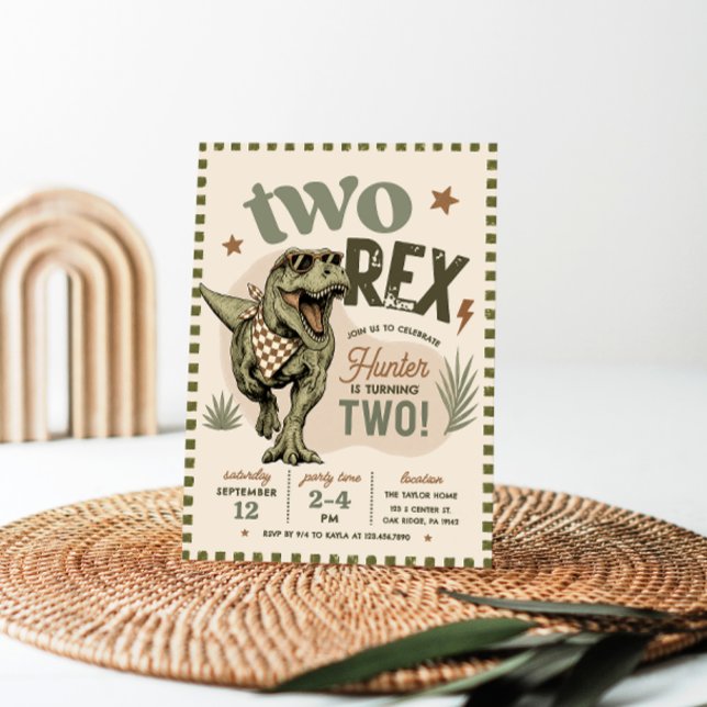 Invitation pour le 2ème anniversaire de Two Rex (Créateur téléchargé)