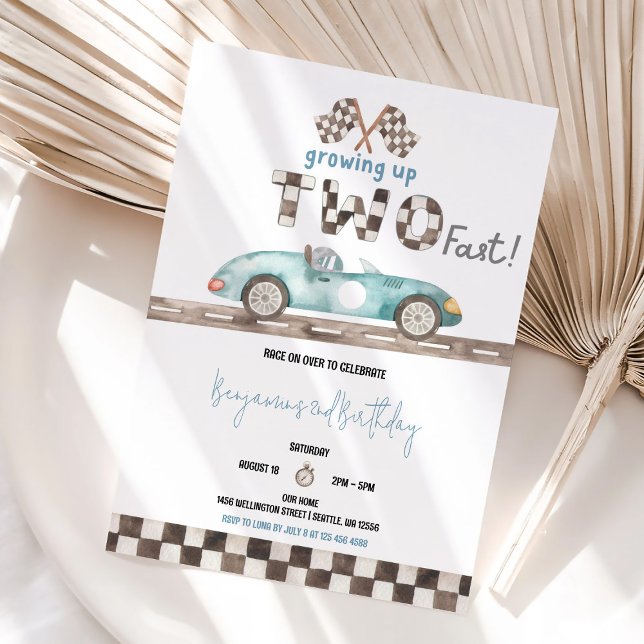Invitation pour le 2ème anniversaire de Voiture de (Créateur téléchargé)