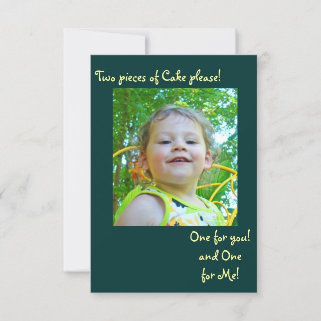 Invitation pour le 2ème anniversaire d'Emma #2 (Devant)