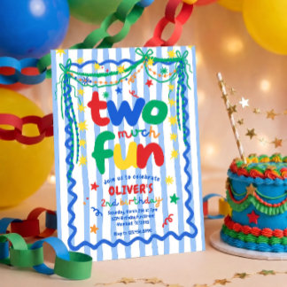 Invitation pour le 2ème anniversaire d'un garçon :