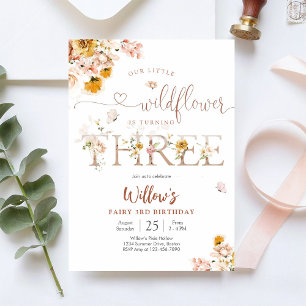 Invitation pour le 3e anniversaire de Fairy Wildfl