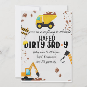 Invitation pour le 3e anniversaire Dirty