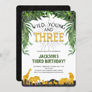 Invitation pour le 3e anniversaire, Wild young et
