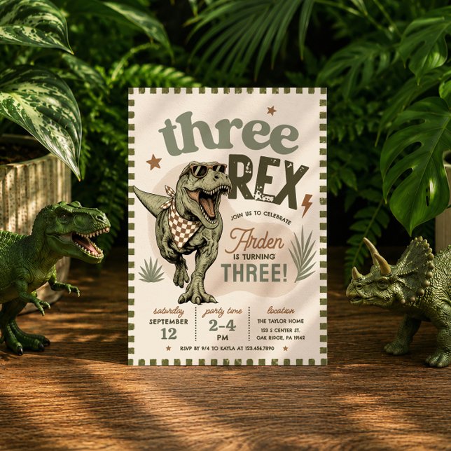 Invitation pour le 3ème anniversaire de Trois Rex  (Créateur téléchargé)